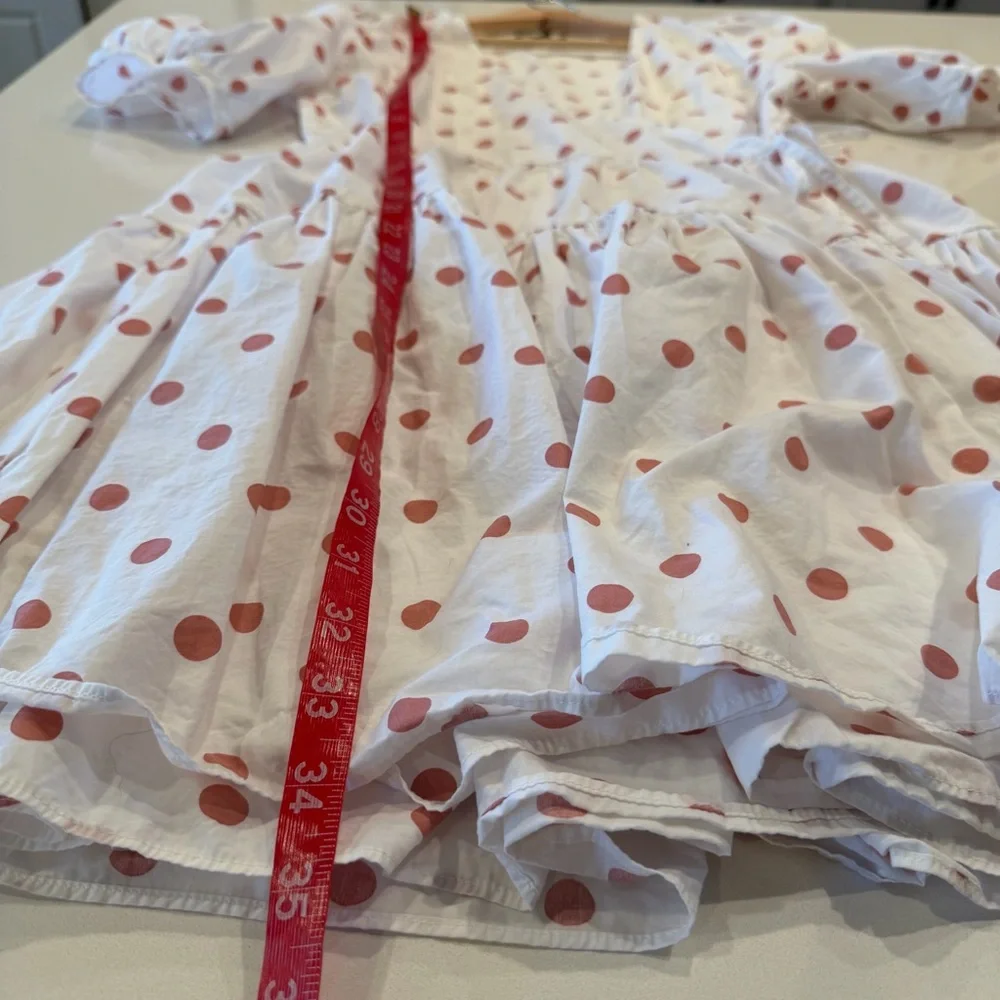 J. Crew Cotton Puff Sleeve Polka Dot Mini Dress Size‎ Small